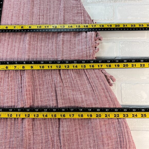 4 Our Dreamers Dress Womens L Red Stripe Linen Cotton A-Line Summer Sleeveless‎ - Picture 4 of 16